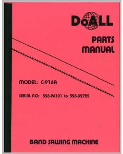 DoALL Part 228877 | Parts Manual Model: C-912A