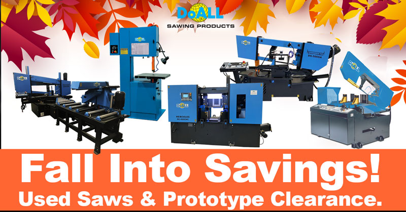 Fall Into Savings: Unbeatable Deals on Used Saws & Prototypes—Limited Stock Available!