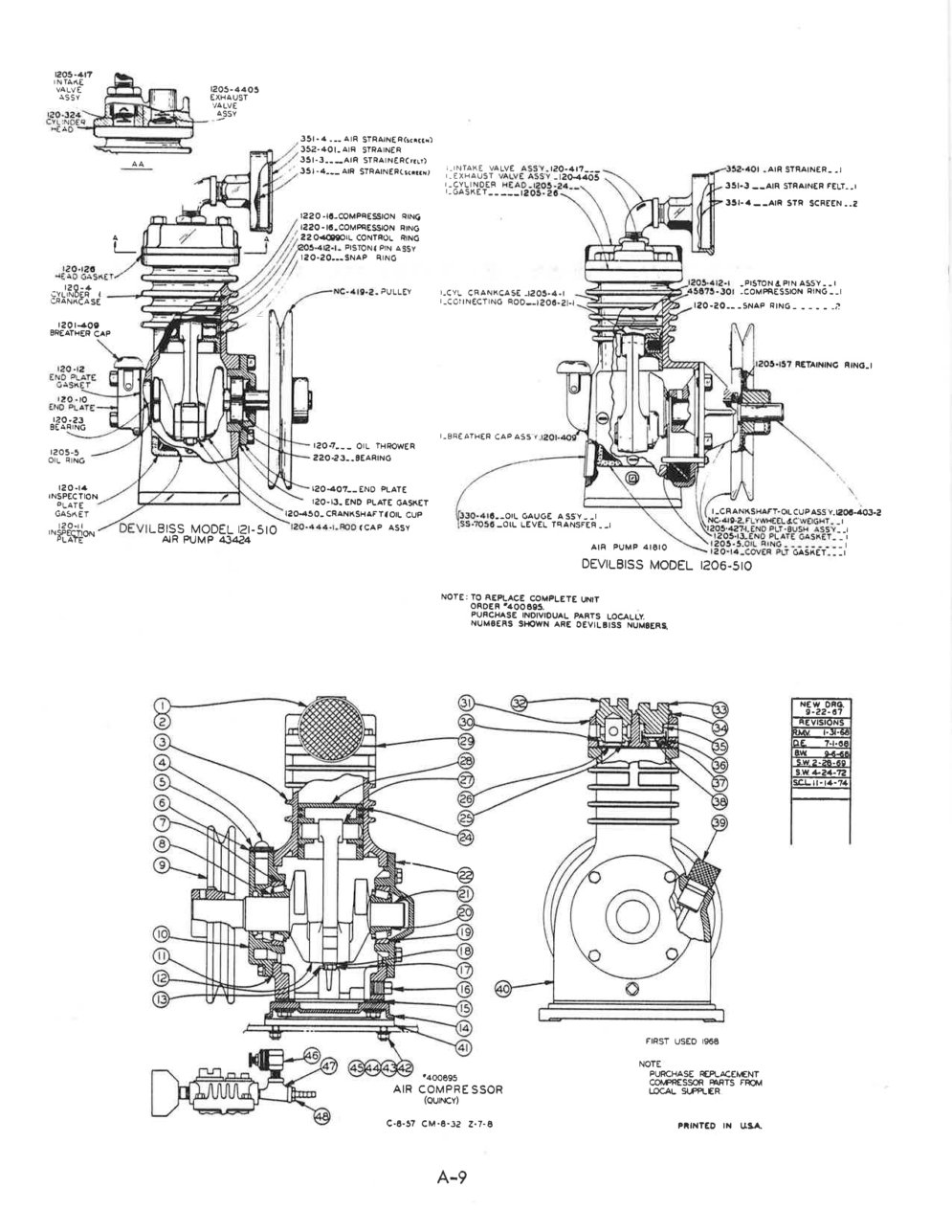 Quincy Air Compressor Parts List | Reviewmotors.co