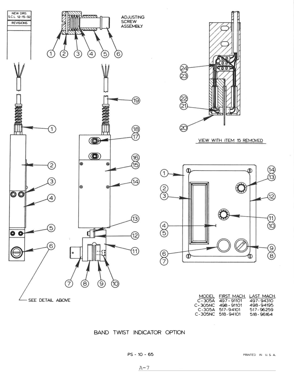 Exploded View Parts Ordering: C-305A_517