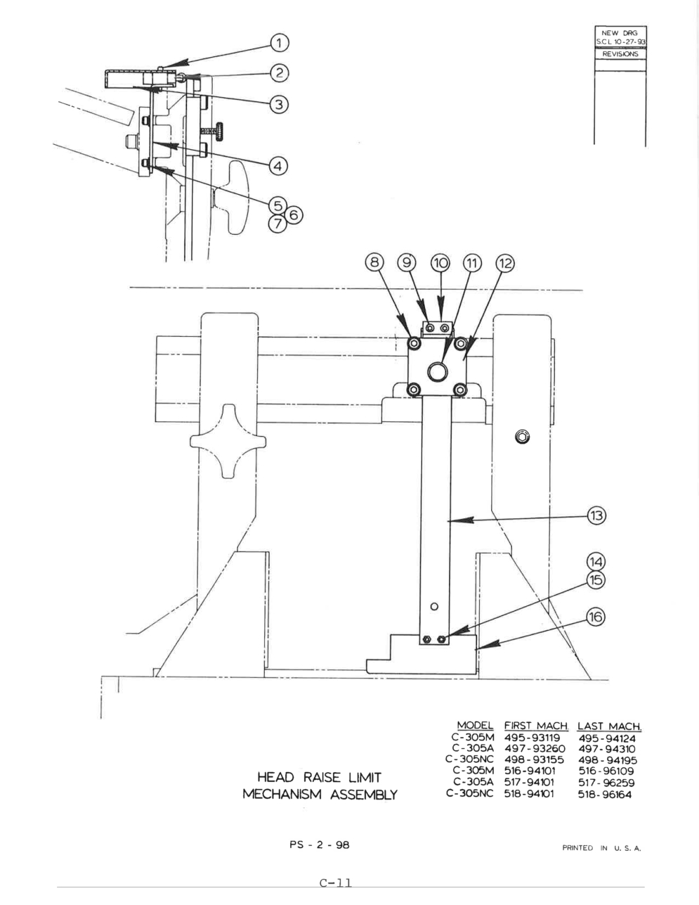 Exploded View Parts Ordering: C-305A_517